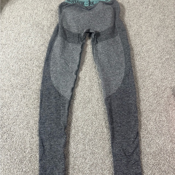 Gymshark Women's Medium Flex Leggings Gray Teal Seamless xs - Picture 8 of 8